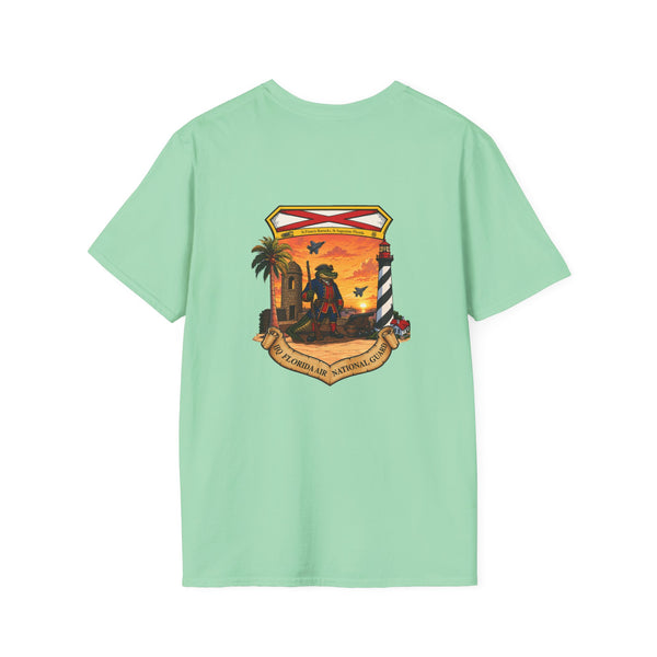 Sunset Camper Pocket T-Shirt — Vintage RV Road Trip Tee