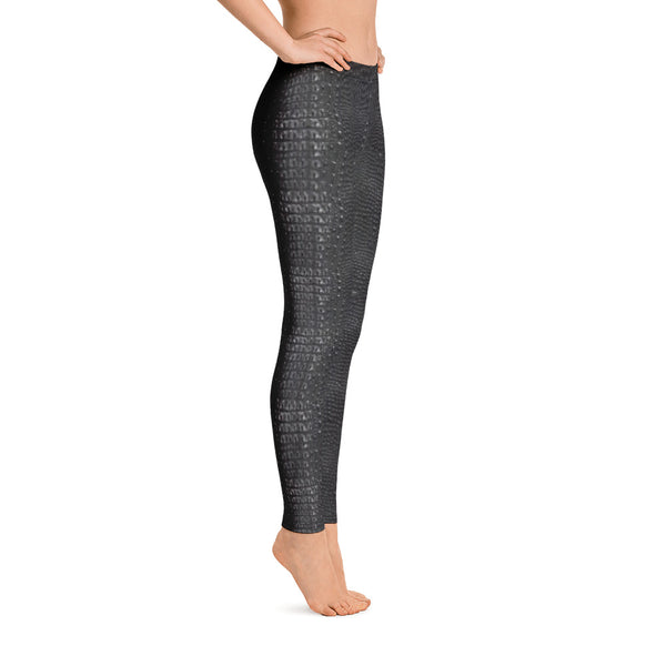 Dark Alligator Skin Leggings